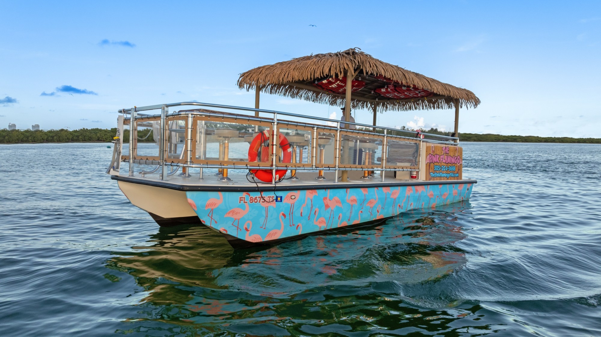 Pink Flamingo 18 Passenger Tiki Cruise Perdido Key